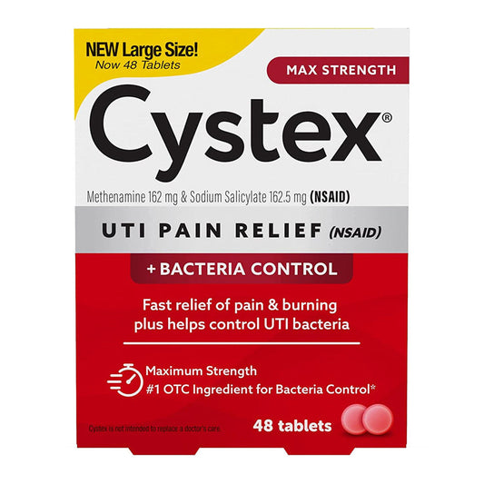 Cystex Urinary Pain Relief Tablets Max Strength Medicine & Drugs Pasteur Pharmacy