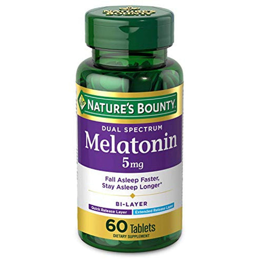 Nature's Bounty Dual Spectrum Bi-Layer Melatonin 5 Mg, 60 Tablets Vitamins & Supplements Pasteur Pharmacy