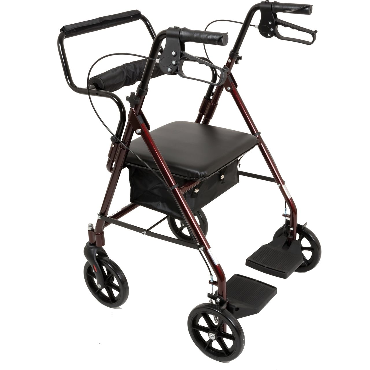 ProBasics Transport Rollator Walker With Seat And Wheels, Folding Walker And Transport Chair, Burgundy Baby & Toddler Car Seats Pasteur Pharmacy