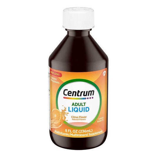 Centrum Liquid Multivitamin Supplement Citrus Flavor 8 Oz For Adults Vitamins & Supplements Pasteur Pharmacy