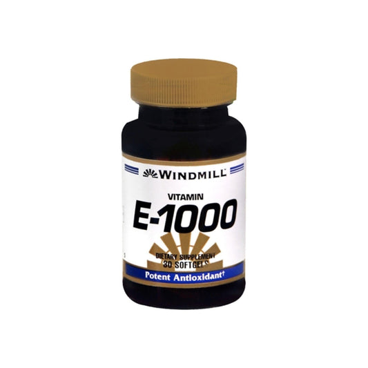Windmill Vitamin E-1000 Softgels 30 Soft Gels Vitamins & Supplements Pasteur Pharmacy