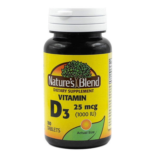 Nature's Blend Vitamin D3 1000 IU - 100 Tablets Vitamins & Supplements Pasteur Pharmacy