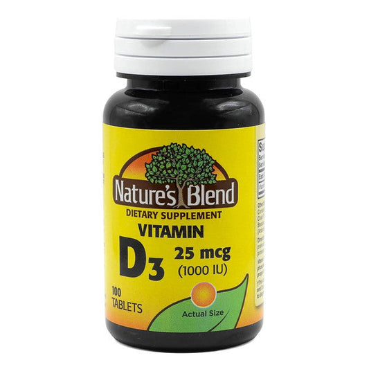 Nature's Blend Vitamin D3 1000 IU - 100 Tablets Vitamins & Supplements Pasteur Pharmacy