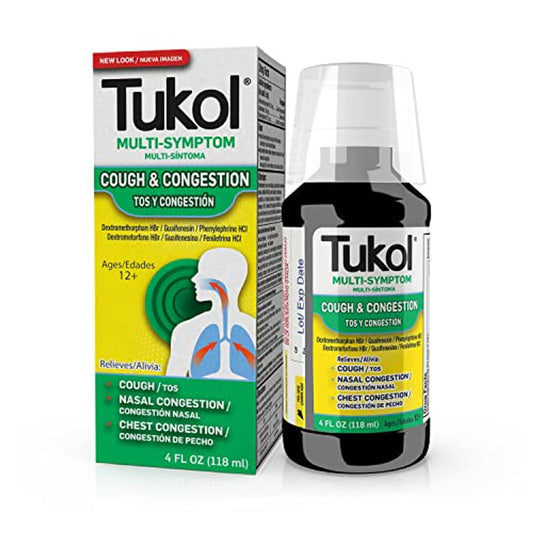 Tukol Cough & Congestion, Ages 12+ 4 Fl Oz Medicine & Drugs Pasteur Pharmacy