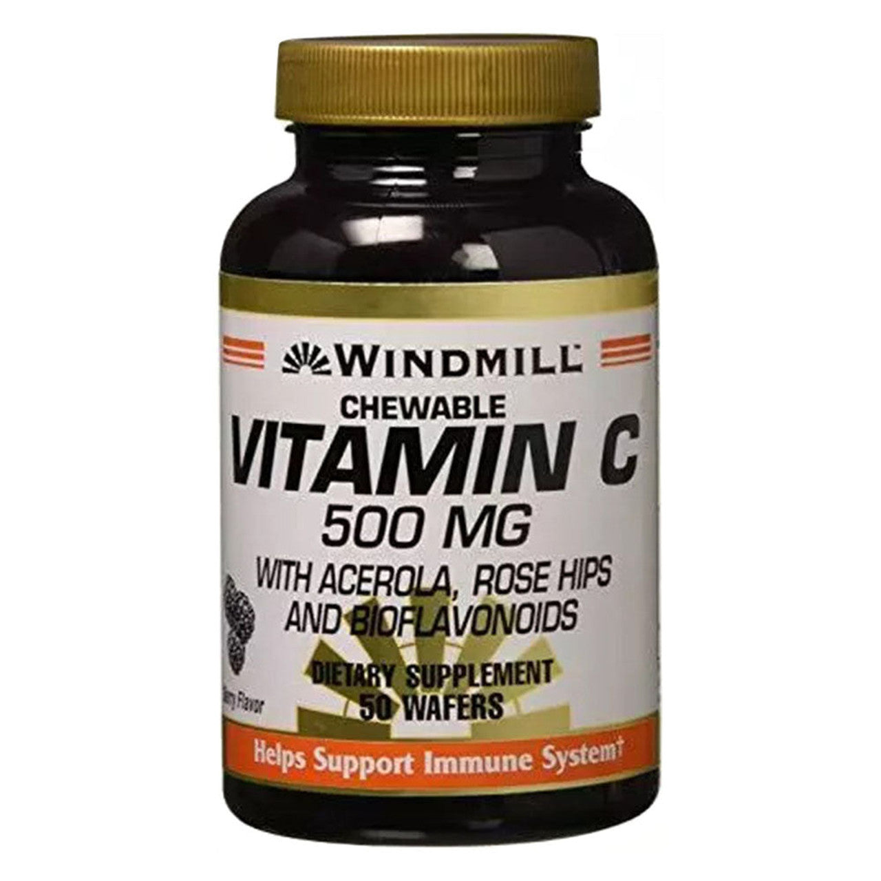 Windmill® Vitamin C 500 mg Chewable Wafers – Orange Flavor (50 Tablets) Vitamins & Supplements Pasteur Pharmacy