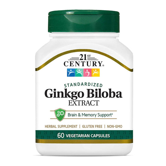 21st Century® Ginkgo Biloba Extract – Standardized Vegetarian Capsules Vitamins & Supplements Pasteur Pharmacy