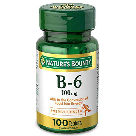 Nature's Bounty Vitamin B 6, 100 Mg, Tablets Vitamins & Supplements Pasteur Pharmacy