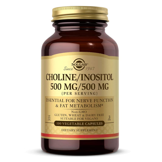 Solgar Choline/Inositol 500 Mg/500 Mg Vegetable Capsules Vitamins & Supplements Pasteur Pharmacy