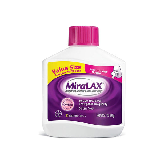 MiraLAX Value Size Powder Grit Free Osmotic Laxative 26.9 Oz Bottle Health & Beauty Pasteur Pharmacy