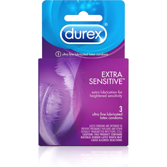 Durex Extra Sensitive Condoms, Latex, Ultra Fine, Lubricated Condoms Pasteur Pharmacy