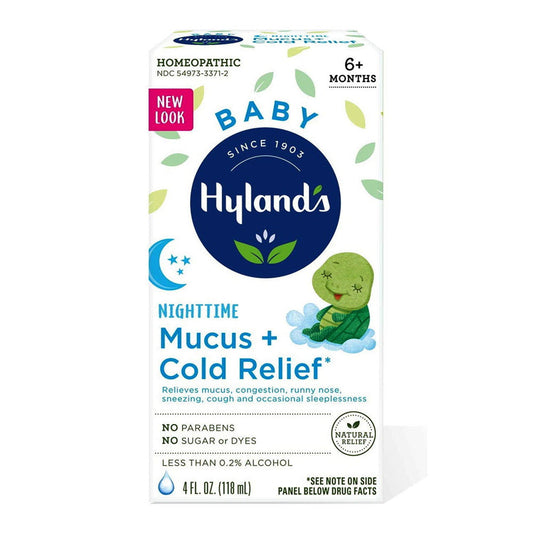 Hyland's Naturals Baby Nighttime Mucus & Cold Relief Syrup - 4 Fl Oz Baby & Toddler Furniture Pasteur Pharmacy