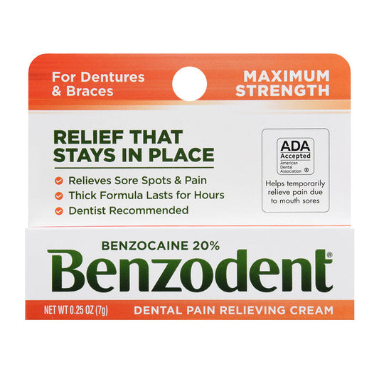 Benzodent Denture Pain Relieving Cream Dentures Pasteur Pharmacy