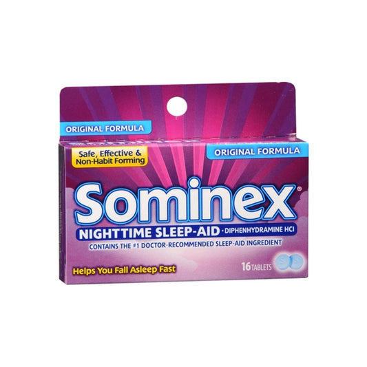 Sominex Nighttime Sleep Aid, Diphenhydramine H Cl, Original Formula, Tablets Snoring & Sleep Apnea Aids Pasteur Pharmacy