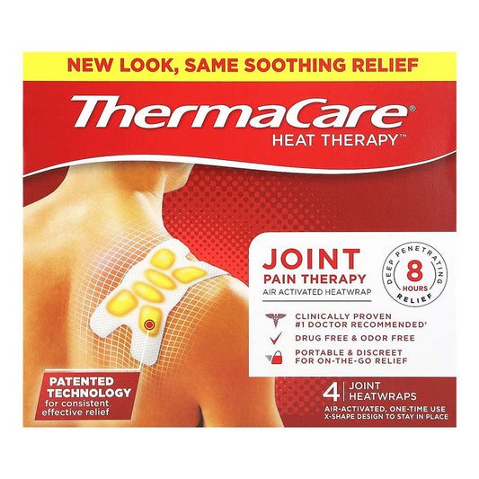 ThermaCare Advanced Joint & Muscle Pain Relief Heat Patches – 4 Count – Portable Adhesive Heating Pads Hot & Cold Therapies Pasteur Pharmacy