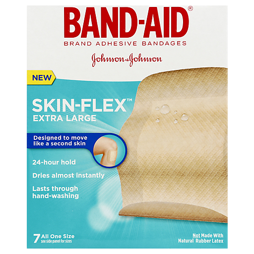 Band-Aid Brand Skin Flex Adhesive Bandages, Extra Large Medical Tape & Bandages Pasteur Pharmacy