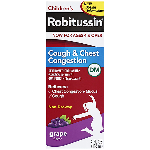 Robitussin Children's DM Cough & Chest Congestion, Grape Flavor Health & Beauty Pasteur Pharmacy