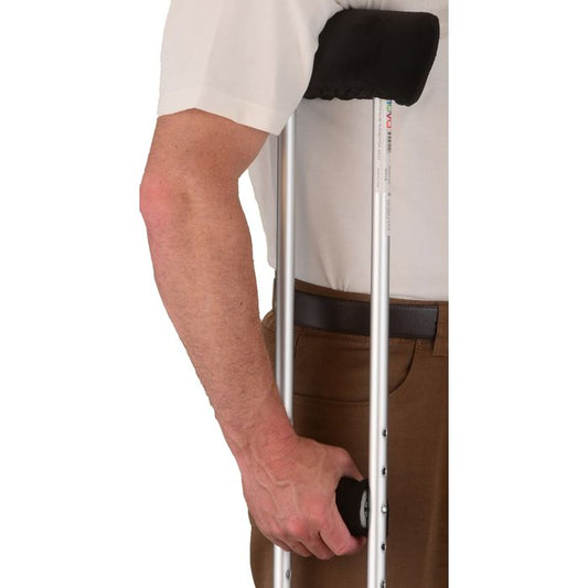 Nova Crutch Cover Set In Black Microfiber Crutches Pasteur Pharmacy