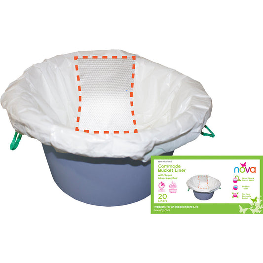 Nova Pa-1082 Commode Bucket Liners 20/bx Buckets Pasteur Pharmacy