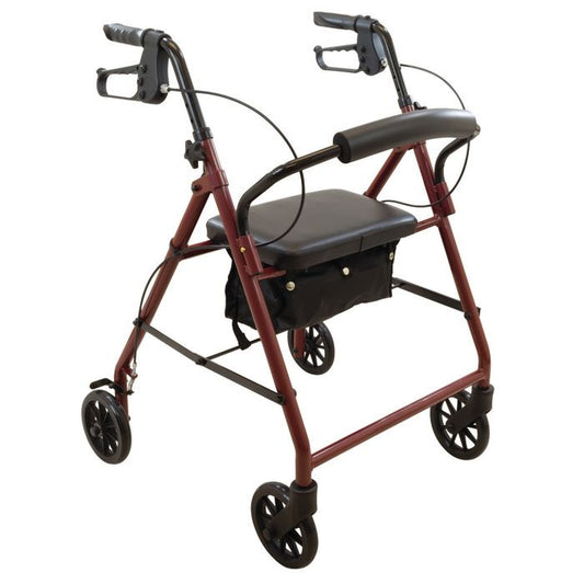 ProBasics Walker Rollator Knock-down Steel Burgundy Walkers Pasteur Pharmacy