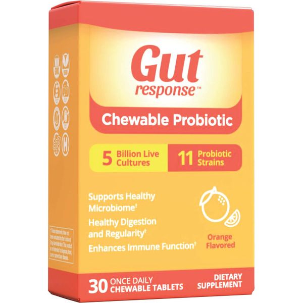 Gut Response Chewable Probiotic, 30 Capsule Vitamins & Supplements Pasteur Pharmacy