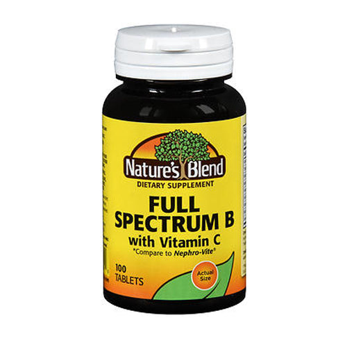 Nature's Blend Full Spectrum B With Vitamin C Tablets 100 Vitamins & Supplements Pasteur Pharmacy