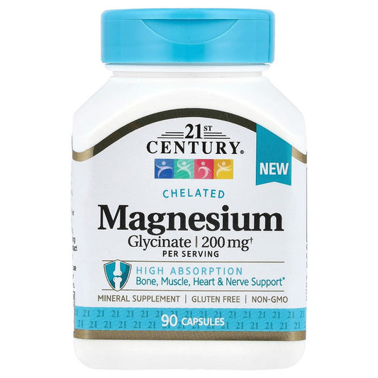 21st Century Magnesium Glycinate 200Mg Per Serving Capsules 90Ct Health & Beauty Pasteur Pharmacy