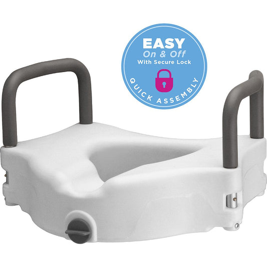 Nova 5" Raised Toilet Seat With Detachable Arms - White Health & Beauty Pasteur Pharmacy