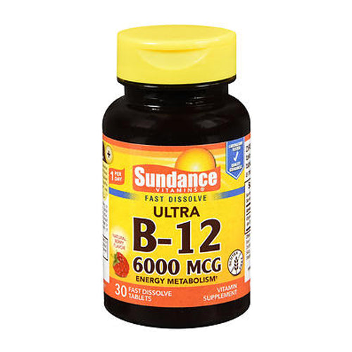 Sundance Vitamins Vitamin B12 6000 Mcg Tablets Vitamins & Supplements Pasteur Pharmacy