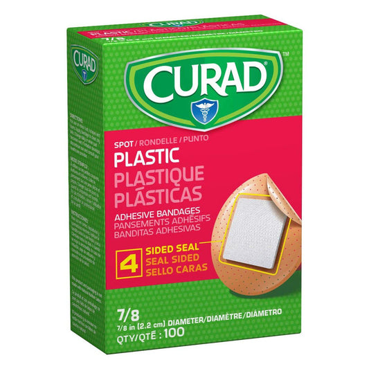 Curad Plastic Adhesive Spot Bandages – 7/8" Round Patches, 100 Count Medical Tape & Bandages Pasteur Pharmacy