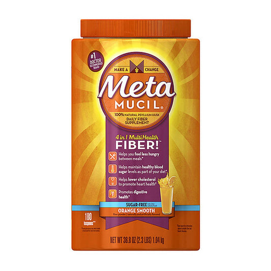 Metamucil Psyllium Fiber Supplement Sugar Free Powder - Orange Vitamins & Supplements Pasteur Pharmacy
