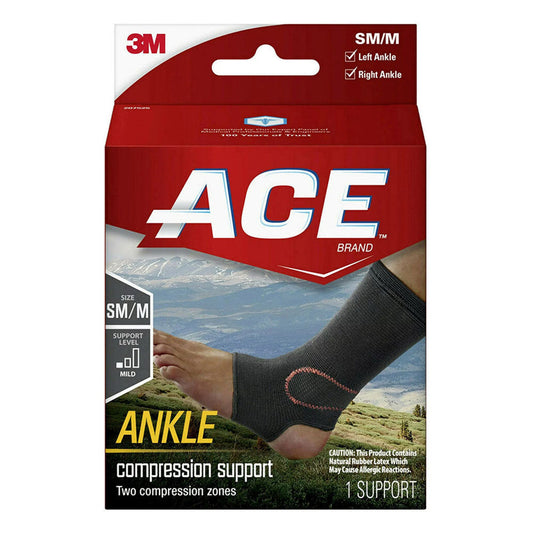 Ace Brand Compression Ankle Support, Small/Medium, Black Plumbing Fittings & Supports Pasteur Pharmacy Default Title