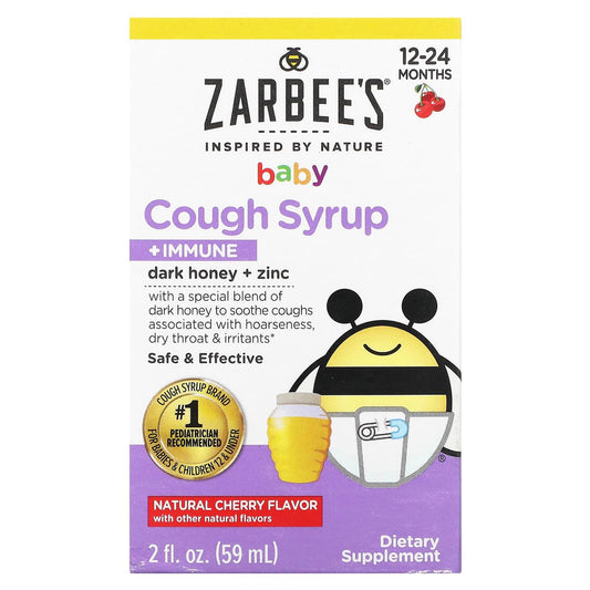 Zarbee's® Baby Cough Syrup + Immune – Natural Cherry (2 Fl Oz) Syrup Pasteur Pharmacy