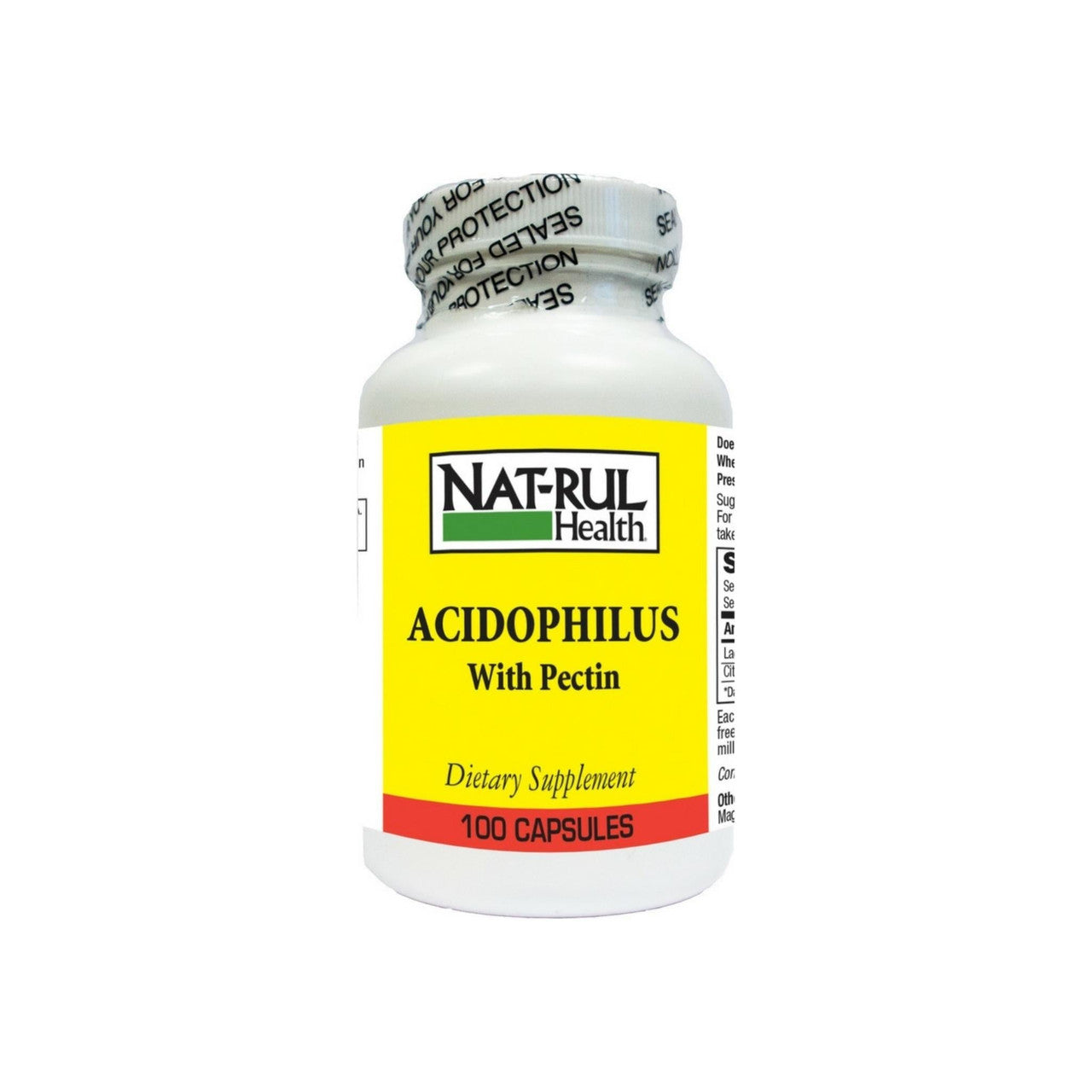 Nat-Rul Natural Acidophilus Con Pectina Cápsulas De Medicine Cabinets Pasteur Pharmacy