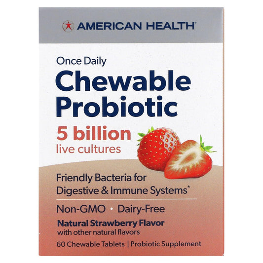 American Health Probiotic Chew Strawberry Vitamins & Supplements Pasteur Pharmacy