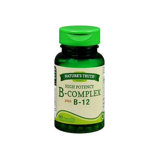 Nature's Truth Tablets High Potency B-Complex Plus B-12 ,90 Tablets Vitamins & Supplements Pasteur Pharmacy