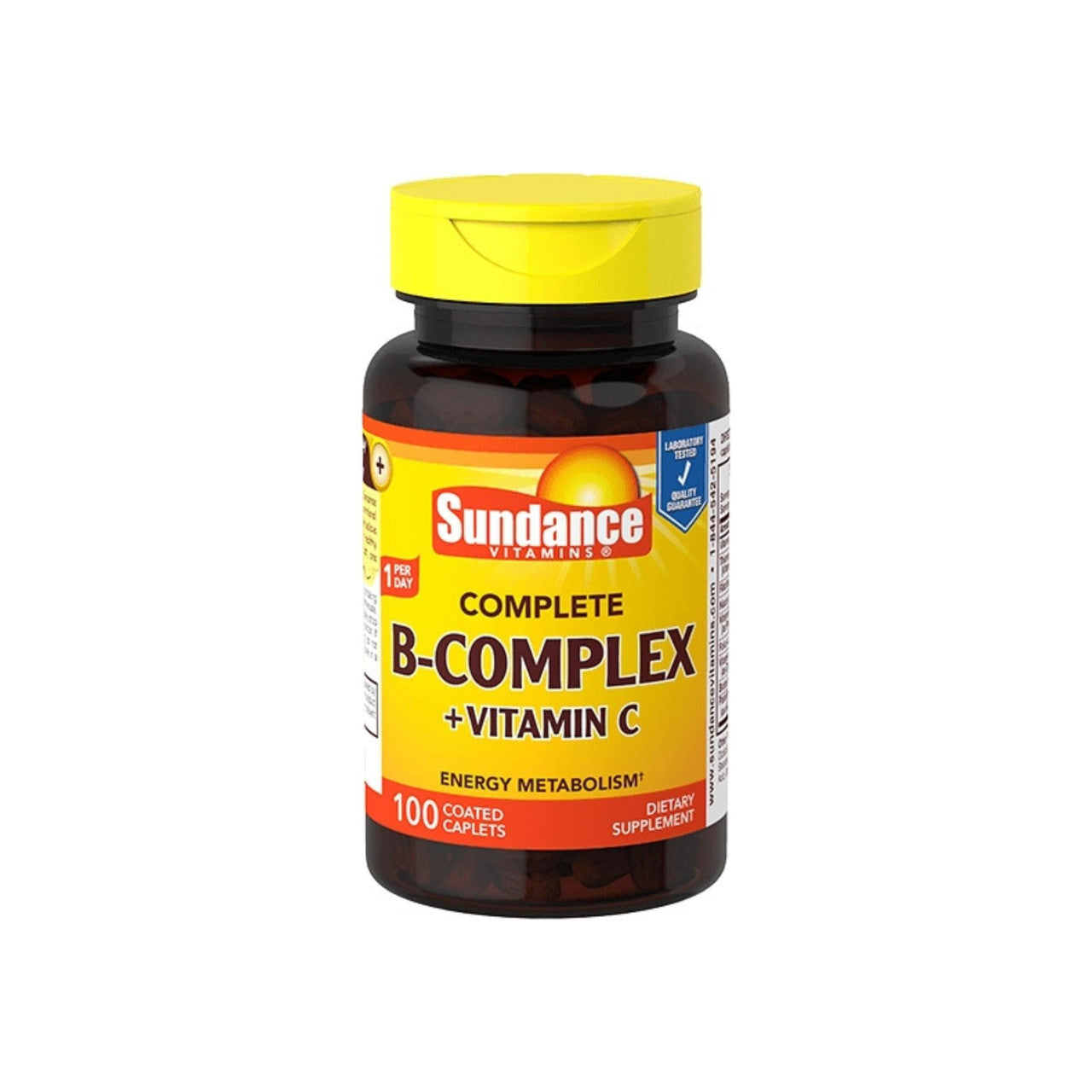 Sundance Vitamins, Complete B-Complex + Vitamin C, 100 Coated Caplets Vitamins & Supplements Pasteur Pharmacy