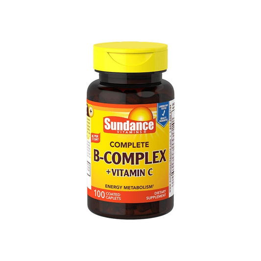 Sundance Vitamins, Complete B-Complex + Vitamin C, 100 Coated Caplets Vitamins & Supplements Pasteur Pharmacy