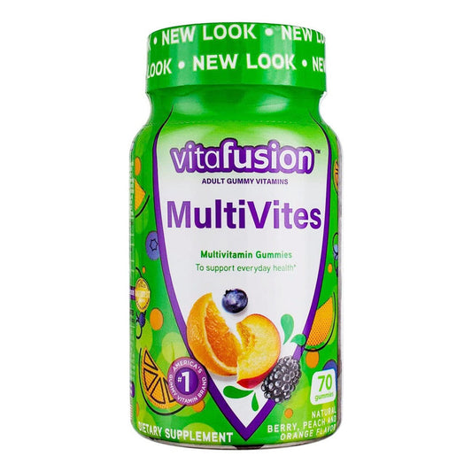 Vitafusion MultiVites Daily Multivitamin Gummies, Berry, Peach & Orange Flavors, 70 Count Vitamins & Supplements Pasteur Pharmacy