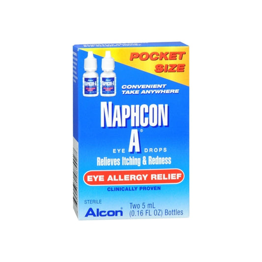 Alcon Naphcon A Eye Drops Relieves Allergy Relief Pocket Size 2/5ml Eye Drops & Lubricants Pasteur Pharmacy