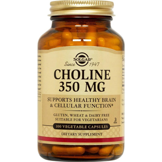 Solgar Choline 350 Mg, 100 Vegetable Capsules Vitamins & Supplements Pasteur Pharmacy