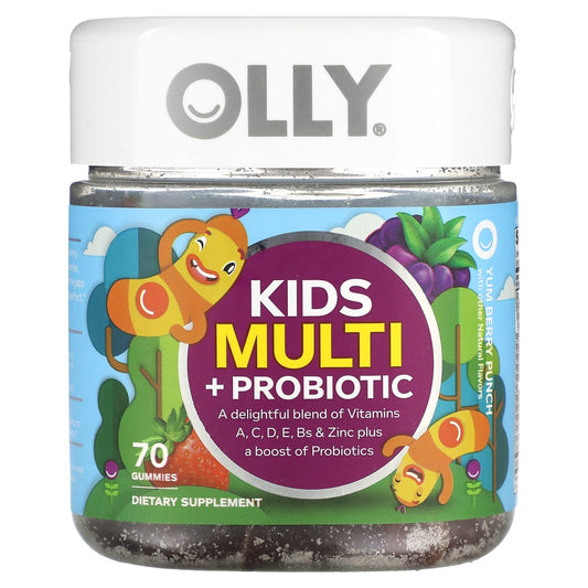 Olly Kids Yum Berry Punch Multi & Probiotic 70 Gummies Vitamins & Supplements Pasteur Pharmacy