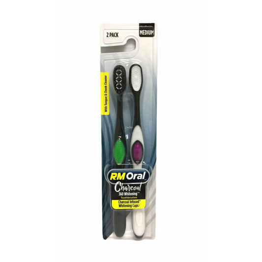 RM Oral Toothbrushes, Charcoal, Medium Toothbrushes Pasteur Pharmacy