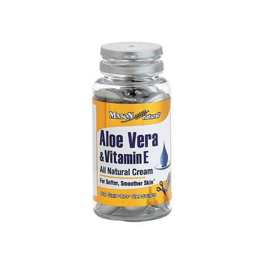 Mason Natural Aloe Vera & Vitamin E – 60 Snip-Off Capsules Vitamins & Supplements Pasteur Pharmacy