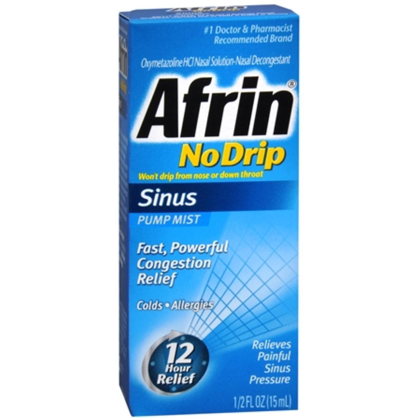 Afrin Nasal Pump Mist, Allergy Sinus, No Drip 0.5 Fl Oz Health & Beauty Pasteur Pharmacy