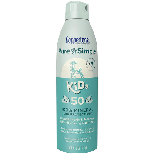 Coppertone Pure & Simple Kid's Sunscreen Spray - SPF 50 - 5oz Sunscreen Pasteur Pharmacy