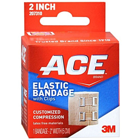 ACE Elastic Bandage, With Clips, 2 Inch Medical Tape & Bandages Pasteur Pharmacy