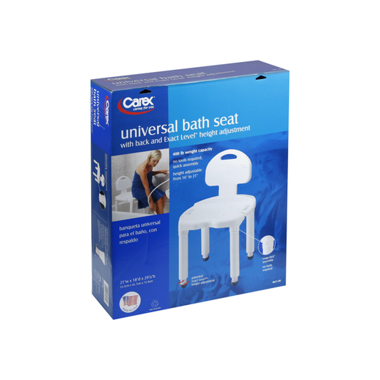 Carex® Universal Bath Bench with Back – Tool-Free Assembly Benches Pasteur Pharmacy