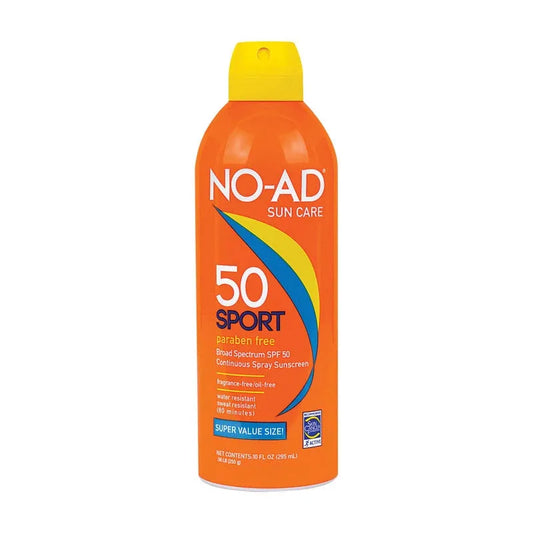 No Ad Sunscreen, Sport, Continuous Spray, Broad Spectrum Spf 50, Super Value Size