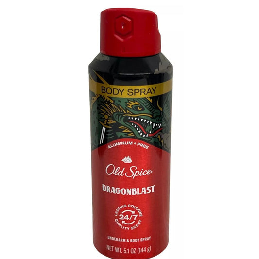 Old Spice Aluminum Free Body Spray For Men, Dragonblast, 5.1 Oz Bath & Body Pasteur Pharmacy