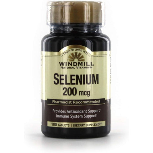 Windmill Selenium 200 Mcg Tablets, 100 Vitamins & Supplements Pasteur Pharmacy